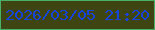 文字の大きさ：4、枠の色：48b068、背景の色：3f4512、文字の色：1845d9 無料ブログパーツのブログ時計