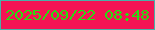 文字の大きさ：3、枠の色：48b1a8、背景の色：f41454、文字の色：29dc11 無料ブログパーツのブログ時計