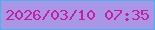文字の大きさ：2、枠の色：48b2ed、背景の色：aa96e7、文字の色：cb1c9c 無料ブログパーツのブログ時計
