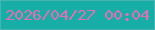 文字の大きさ：5、枠の色：48b4b1、背景の色：16aea6、文字の色：e66daf 無料ブログパーツのブログ時計
