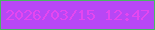 文字の大きさ：1、枠の色：48b764、背景の色：b847f5、文字の色：e447f0 無料ブログパーツのブログ時計