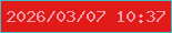 文字の大きさ：5、枠の色：48bbc1、背景の色：e11b17、文字の色：f79aaa 無料ブログパーツのブログ時計
