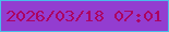 文字の大きさ：4、枠の色：48bdea、背景の色：933dd0、文字の色：ab0362 無料ブログパーツのブログ時計