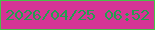 文字の大きさ：5、枠の色：48c148、背景の色：d53495、文字の色：239e50 無料ブログパーツのブログ時計