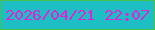 文字の大きさ：5、枠の色：48c14c、背景の色：1dbec4、文字の色：e122d5 無料ブログパーツのブログ時計