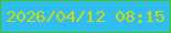 文字の大きさ：2、枠の色：48c21b、背景の色：2fbeef、文字の色：cbdb06 無料ブログパーツのブログ時計
