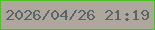 文字の大きさ：3、枠の色：48c321、背景の色：afa79e、文字の色：596568 無料ブログパーツのブログ時計
