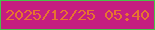 文字の大きさ：1、枠の色：48c34a、背景の色：c51e80、文字の色：e67430 無料ブログパーツのブログ時計