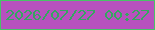 文字の大きさ：4、枠の色：48c367、背景の色：b751be、文字の色：35a660 無料ブログパーツのブログ時計
