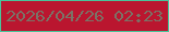 文字の大きさ：4、枠の色：48c49a、背景の色：ba162f、文字の色：7b7266 無料ブログパーツのブログ時計