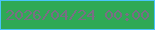 文字の大きさ：3、枠の色：48c4fc、背景の色：2fa956、文字の色：7a6e85 無料ブログパーツのブログ時計