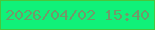 文字の大きさ：5、枠の色：48c63c、背景の色：10f179、文字の色：729969 無料ブログパーツのブログ時計