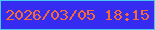 文字の大きさ：5、枠の色：48c9f0、背景の色：362cf1、文字の色：f86a34 無料ブログパーツのブログ時計