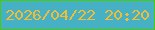 文字の大きさ：3、枠の色：48cb0e、背景の色：46b1c4、文字の色：f0bd37 無料ブログパーツのブログ時計
