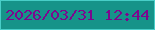 文字の大きさ：3、枠の色：48cec8、背景の色：169389、文字の色：7d078e 無料ブログパーツのブログ時計