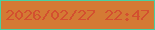 文字の大きさ：4、枠の色：48d0a1、背景の色：d47a34、文字の色：d3502f 無料ブログパーツのブログ時計