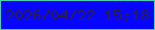 文字の大きさ：2、枠の色：48d2b4、背景の色：0705ff、文字の色：2b1e44 無料ブログパーツのブログ時計