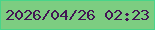 文字の大きさ：2、枠の色：48d589、背景の色：7dcd81、文字の色：431654 無料ブログパーツのブログ時計