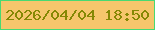 文字の大きさ：1、枠の色：48d972、背景の色：f6c66c、文字の色：858804 無料ブログパーツのブログ時計