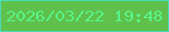 文字の大きさ：1、枠の色：48dbba、背景の色：5fc04b、文字の色：58f487 無料ブログパーツのブログ時計