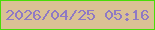 文字の大きさ：2、枠の色：48dc08、背景の色：dac195、文字の色：8f79c4 無料ブログパーツのブログ時計