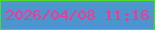 文字の大きさ：3、枠の色：48de28、背景の色：4e95cf、文字の色：f7388d 無料ブログパーツのブログ時計