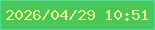 文字の大きさ：3、枠の色：48df97、背景の色：4bc65b、文字の色：e7f580 無料ブログパーツのブログ時計