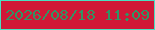 文字の大きさ：2、枠の色：48e0c1、背景の色：d01837、文字の色：319463 無料ブログパーツのブログ時計