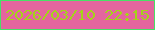 文字の大きさ：3、枠の色：48e166、背景の色：e4659e、文字の色：a4d418 無料ブログパーツのブログ時計