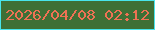 文字の大きさ：3、枠の色：48e4ed、背景の色：3e6f36、文字の色：ef7254 無料ブログパーツのブログ時計