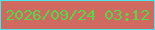 文字の大きさ：2、枠の色：48e7ef、背景の色：d06a61、文字の色：53d74b 無料ブログパーツのブログ時計
