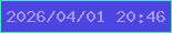 文字の大きさ：4、枠の色：48e9c0、背景の色：4c45e0、文字の色：a696fb 無料ブログパーツのブログ時計