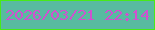 文字の大きさ：4、枠の色：48ea18、背景の色：58bba0、文字の色：d051cf 無料ブログパーツのブログ時計