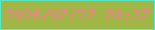 文字の大きさ：5、枠の色：48ebd3、背景の色：a0b645、文字の色：f67d95 無料ブログパーツのブログ時計