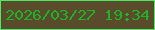 文字の大きさ：3、枠の色：48ec66、背景の色：5a4c2b、文字の色：1db329 無料ブログパーツのブログ時計