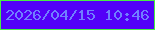 文字の大きさ：5、枠の色：48ed42、背景の色：5301f7、文字の色：707fff 無料ブログパーツのブログ時計