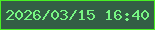 文字の大きさ：1、枠の色：48ee24、背景の色：335e45、文字の色：77f683 無料ブログパーツのブログ時計