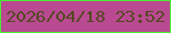 文字の大きさ：2、枠の色：48ee31、背景の色：b94a92、文字の色：544822 無料ブログパーツのブログ時計