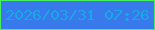 文字の大きさ：2、枠の色：48ef5d、背景の色：387aec、文字の色：19a8e3 無料ブログパーツのブログ時計