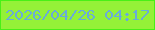 文字の大きさ：5、枠の色：48f017、背景の色：94f138、文字の色：69abd9 無料ブログパーツのブログ時計