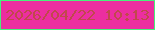 文字の大きさ：3、枠の色：48f07b、背景の色：ec2ea0、文字の色：c1484c 無料ブログパーツのブログ時計