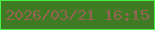 文字の大きさ：3、枠の色：48f149、背景の色：3f7b22、文字の色：966251 無料ブログパーツのブログ時計