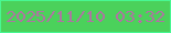 文字の大きさ：5、枠の色：48f792、背景の色：4bd15b、文字の色：ae75a1 無料ブログパーツのブログ時計