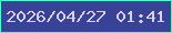 文字の大きさ：3、枠の色：48fbd2、背景の色：384296、文字の色：d9d0f0 無料ブログパーツのブログ時計