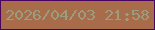 文字の大きさ：5、枠の色：49045f、背景の色：a86c4b、文字の色：9c9d7f 無料ブログパーツのブログ時計