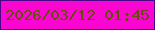 文字の大きさ：4、枠の色：490686、背景の色：f907d1、文字の色：664c0b 無料ブログパーツのブログ時計