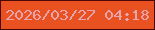 文字の大きさ：2、枠の色：490705、背景の色：e95220、文字の色：e6a4ad 無料ブログパーツのブログ時計