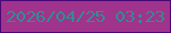 文字の大きさ：5、枠の色：490776、背景の色：a0338b、文字の色：2e8f90 無料ブログパーツのブログ時計