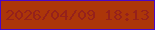 文字の大きさ：1、枠の色：4908c7、背景の色：ac3609、文字の色：96211b 無料ブログパーツのブログ時計