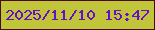 文字の大きさ：4、枠の色：490919、背景の色：c1c53a、文字の色：690ec7 無料ブログパーツのブログ時計